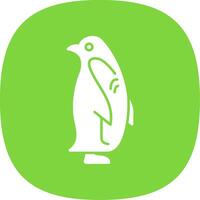 pinguïn glyph kromme icoon vector