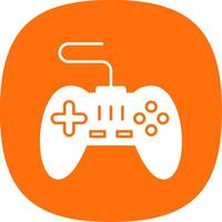 spel controleur glyph kromme icoon vector