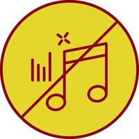 Nee muziek- glyph kromme icoon vector