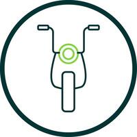 motorfiets lijn cirkel icoon vector