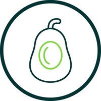 avocado's lijn cirkel icoon vector