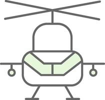 leger helikopter filay icoon vector