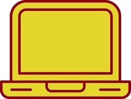 laptop lijn twee kleuren icoon vector