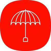 paraplu lijn kromme icoon vector