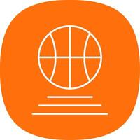 basketbal lijn kromme icoon vector