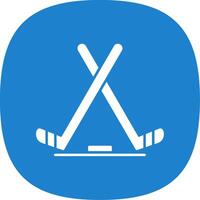 ijs hockey glyph kromme icoon vector