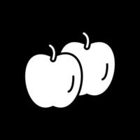 appels glyph omgekeerd icoon vector