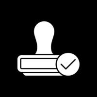 stempel glyph omgekeerd pictogram vector