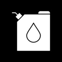 brandstof glyph omgekeerd icoon vector