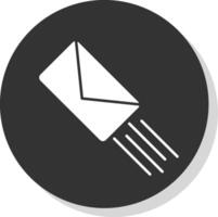 uitdrukken mail glyph grijs cirkel icoon vector