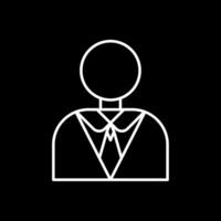 manager lijn omgekeerd pictogram vector