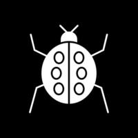 insect glyph omgekeerd icoon vector