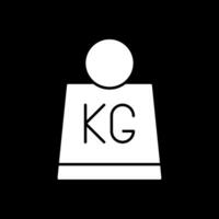 gewicht glyph omgekeerd pictogram vector