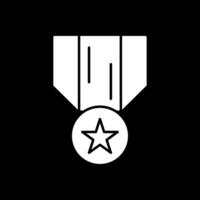 medaille van eer glyph omgekeerd icoon vector