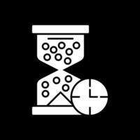 zandloper glyph omgekeerd pictogram vector