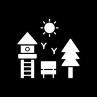 speeltuin glyph omgekeerd pictogram vector