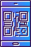 qr code helling gevulde icoon vector