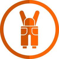 overall glyph oranje cirkel icoon vector