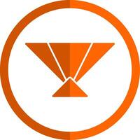 hand- ventilator glyph oranje cirkel icoon vector