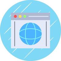 browser vlak blauw cirkel icoon vector