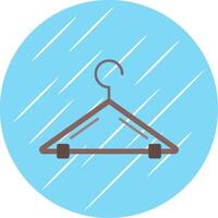 hanger vlak blauw cirkel icoon vector