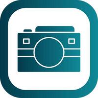 camera glyph helling ronde hoek icoon vector