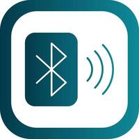 Bluetooth glyph helling ronde hoek icoon vector
