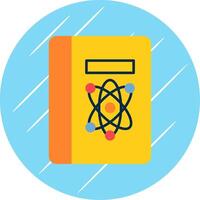 wetenschap boek vlak blauw cirkel icoon vector