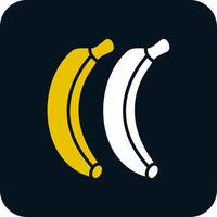 bananen glyph twee kleur icoon vector