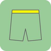 shorts gevulde geel icoon vector