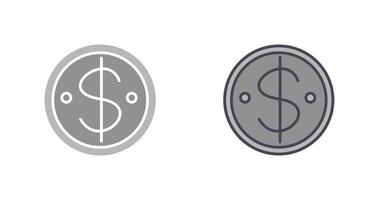 dollar munt pictogram vector