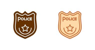 politie badge icoon vector