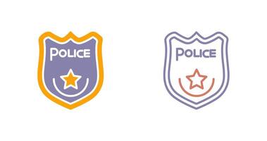 politie badge icoon vector