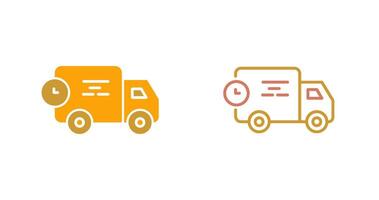 levering vrachtwagen pictogram vector