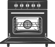 ai gegenereerd silhouet oven Koken gereedschap zwart kleur enkel en alleen vector