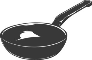 ai gegenereerd silhouet pan Koken gereedschap zwart kleur enkel en alleen vector