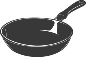 ai gegenereerd silhouet pan Koken gereedschap zwart kleur enkel en alleen vector