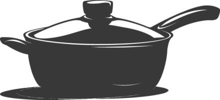 ai gegenereerd silhouet pan Koken gereedschap zwart kleur enkel en alleen vector