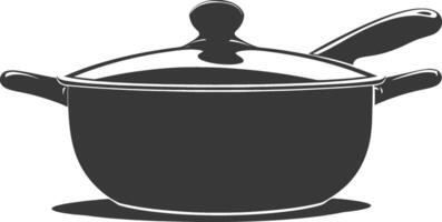 ai gegenereerd silhouet pan Koken gereedschap zwart kleur enkel en alleen vector