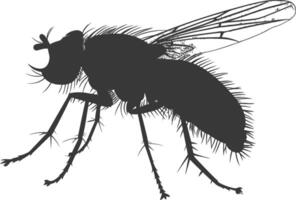 ai gegenereerd silhouet vlieg insect dier zwart kleur enkel en alleen vol vector