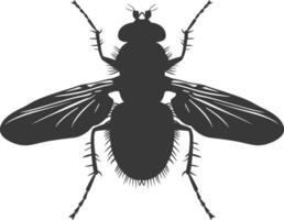 ai gegenereerd silhouet vlieg insect dier zwart kleur enkel en alleen vol vector