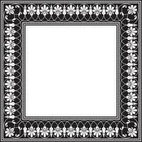 monochroom zwart plein klassiek Grieks meander ornament. patroon van oude Griekenland. grens, kader van de Romeins rijk vector