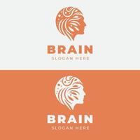 menselijk hoofd logo ontwerp net zo een symbool van creatief ideeën vector
