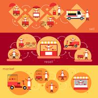 Street Food-banner vector