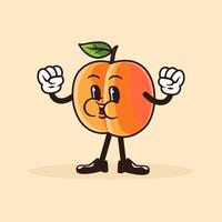 schattig retro wijnoogst fruit illustratie vector