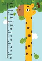 meter muur met giraffe illustratie vector