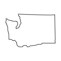 Washington kaart in vector