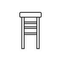 bar stoel icoon Aan wit achtergrond vector