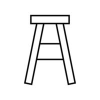 bar stoel icoon Aan wit achtergrond vector