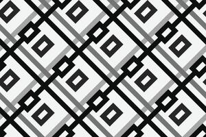 retro zwart en wit meetkundig patroon achtergrond, abstract plein lijnen kunst. modieus bauhaus patroon achtergronden vector